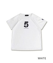 5ロゴプリントコンパクトTシャツ (WHITE)　CQ-49005