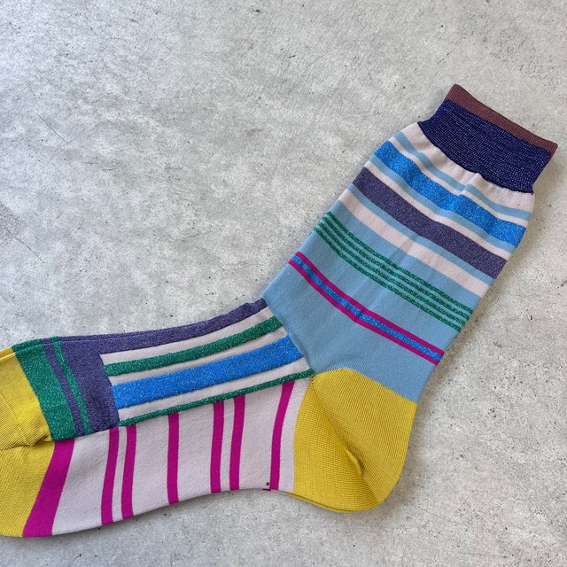 COQ KANAKOKAJIHARA /【23−25cm】horizon border socks