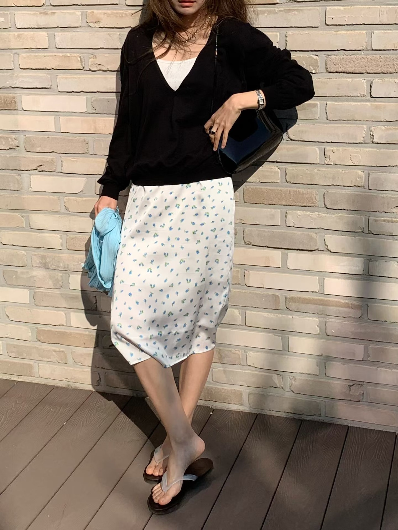 (予約) HAUS / Garden midi skirt 2color