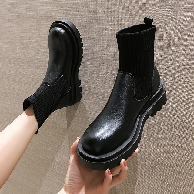 ショートブーツレッドカジュアルシングル 靴 シューズ フェイクシューズ60100591002