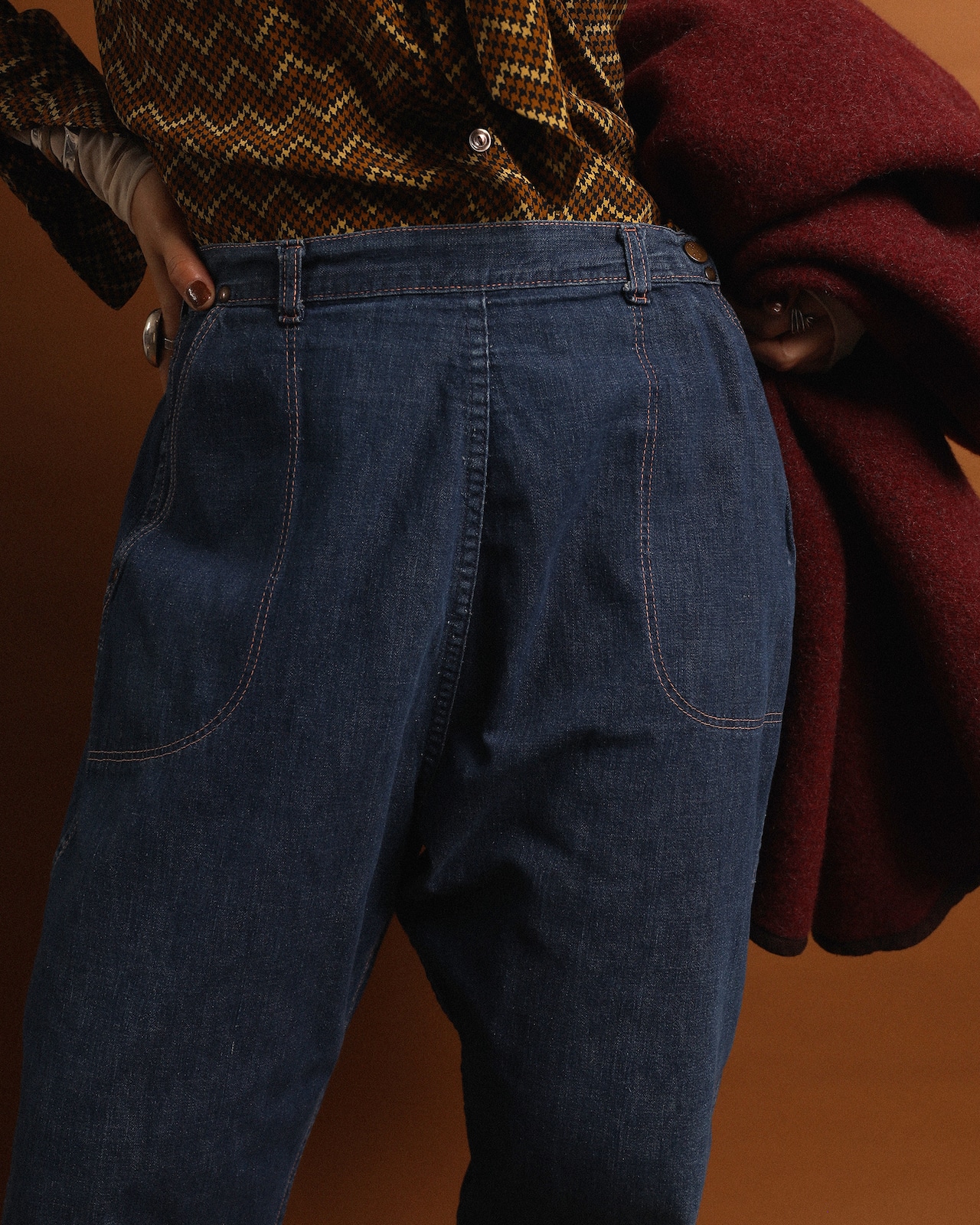 1950-60's Unknown / Side Zip Ranch Denim Pants