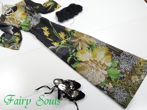 ★9～11号位(M～L)☆和柄幅広袖仕様のロングワンピース(OPN6570)