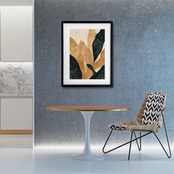 Golden Veins｜ゴールドが織りなす自然美のアートポスター｜上質な輝きとモダンな気品で空間を彩るインテリアアートA3ポスター