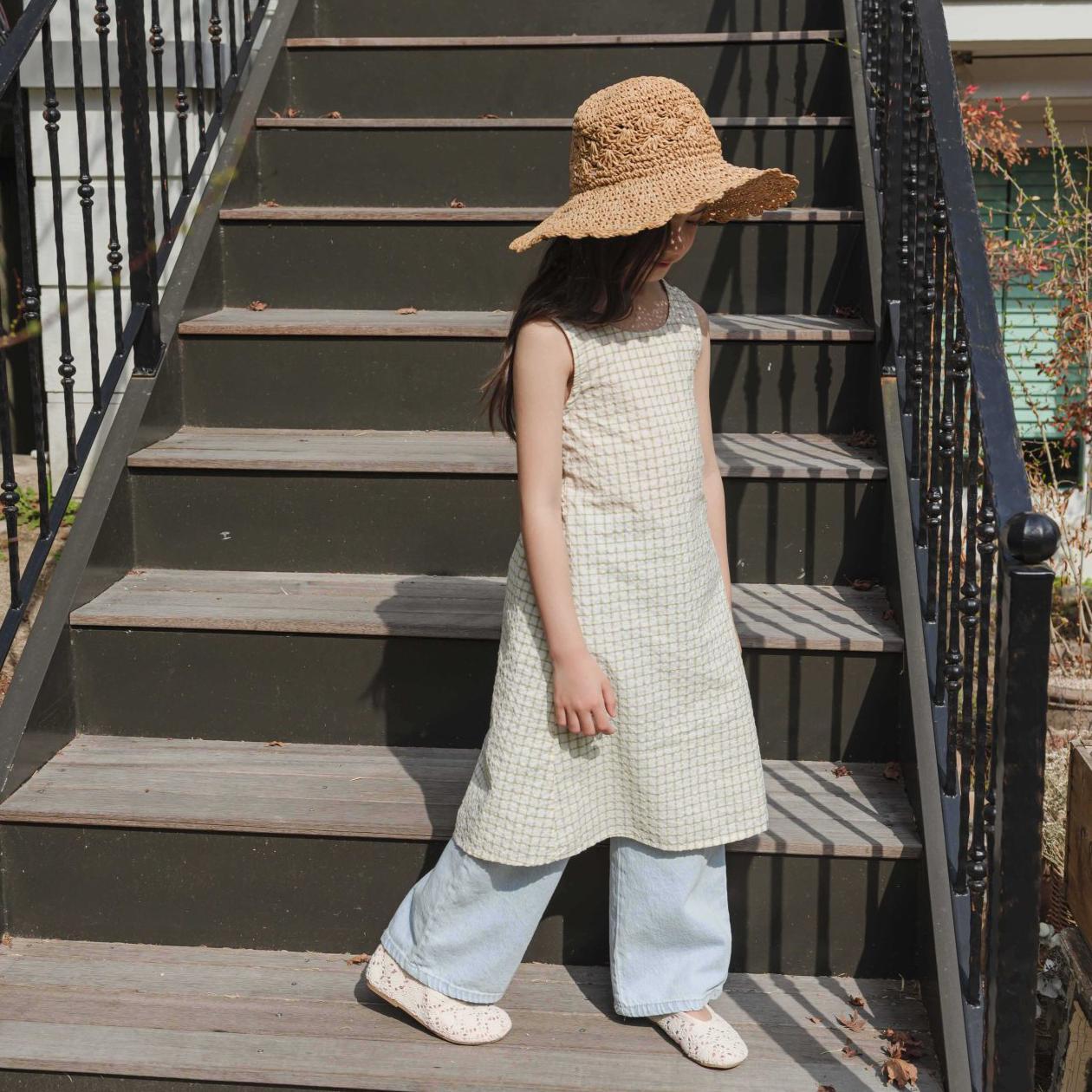 «予約»«ジュニアサイズあり»«Urban rabbit» リバースチェックワンピース