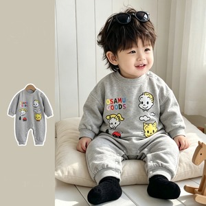 【BABY】ネコプリントロンパース