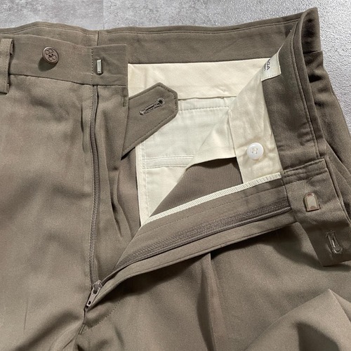 90s BALENCIAGA front pleats brown slacks 詳細写真10