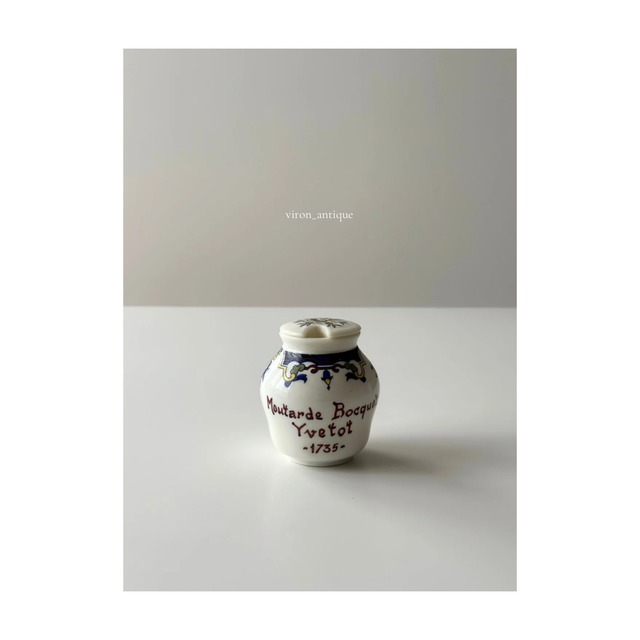 french vintage Mustard pot　/　“Moutarde Bocquet”　マスタードポット