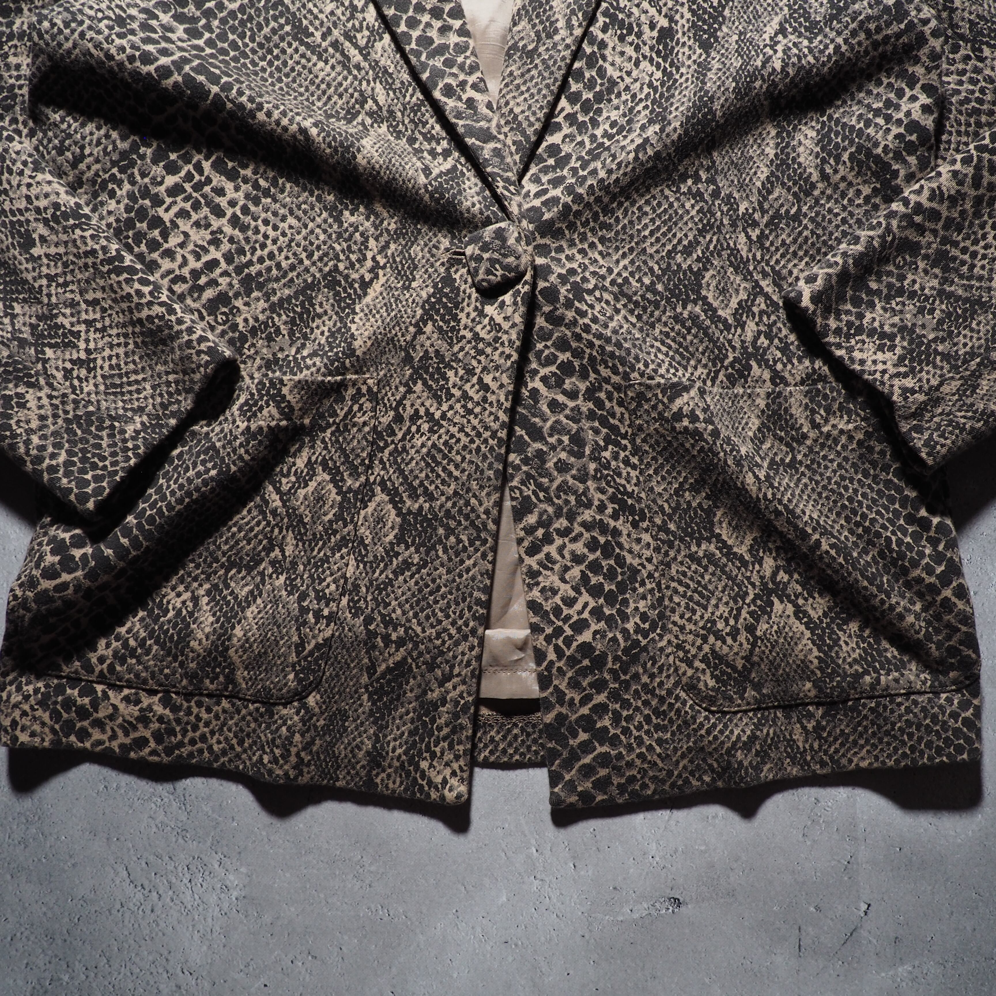 Bewitching Python pattern Single Breasted Tailored Jacket