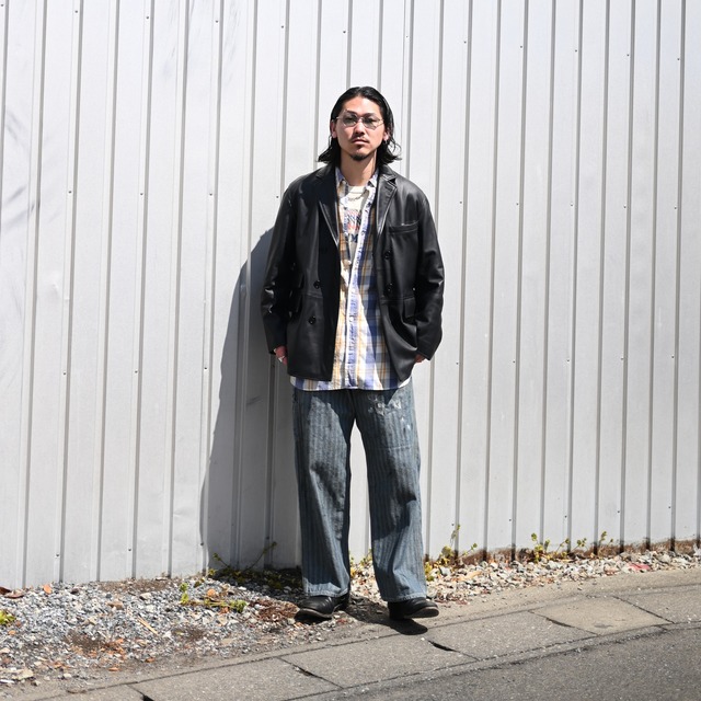 BOWBOW(バウワウ）UNIQUE POCKET CHECKED FLANNEL SHIRT AGED,FER GRITGEAR PANTS AGEDコーディネート