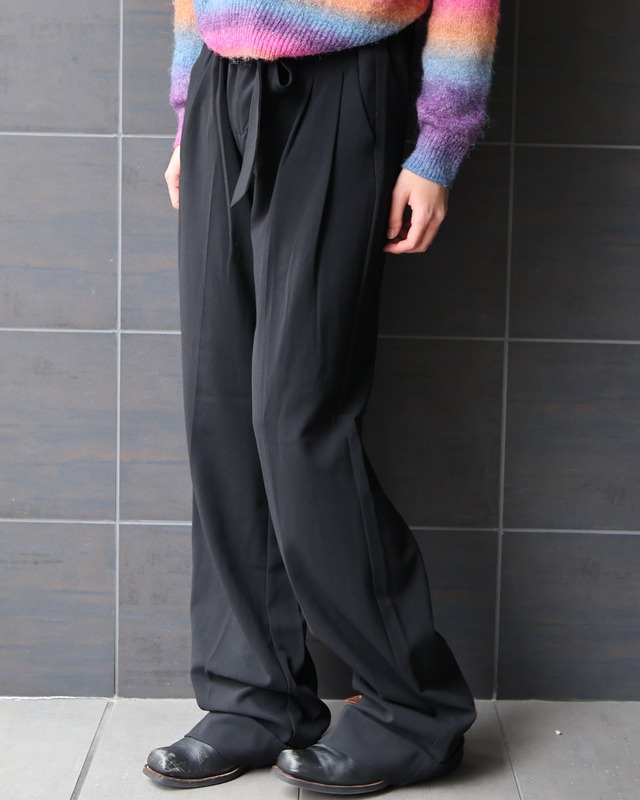 Super long waist string double slacks