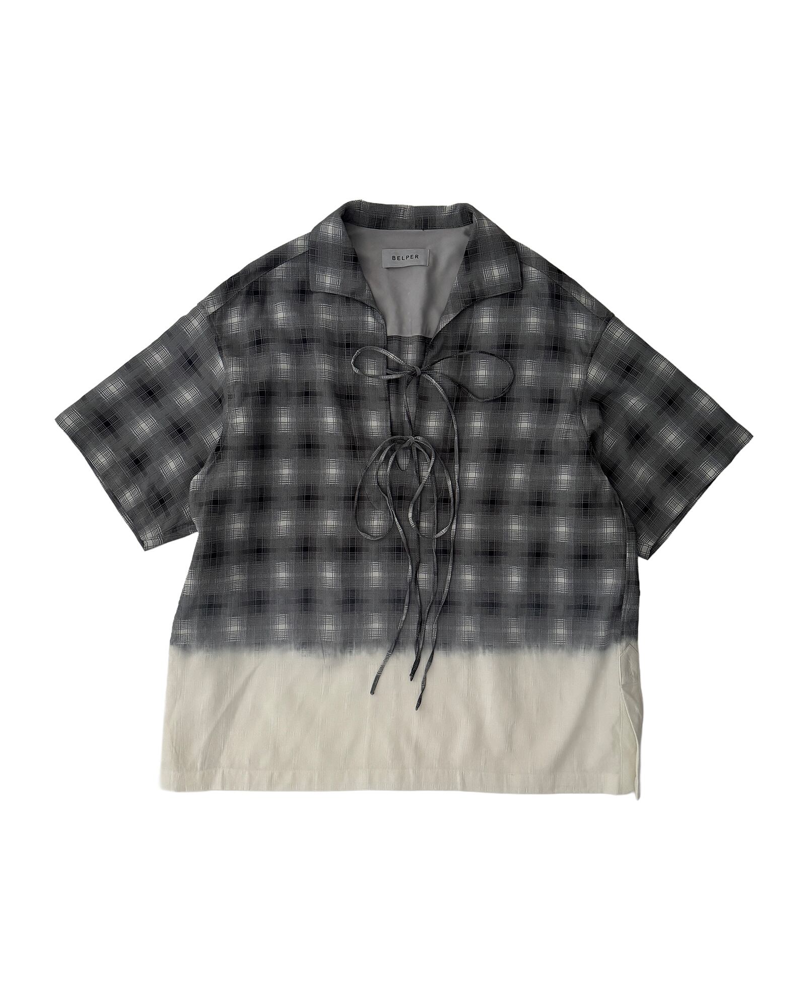 【 BELPER 】27SS PRE ODER " FADED SHADOW PLAID SHIRT" (デポジット30%表記)