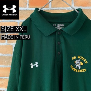 【UNDER ARMOUR】 ポロシャツ  XXL アメリカ古着 ビッグシルエット