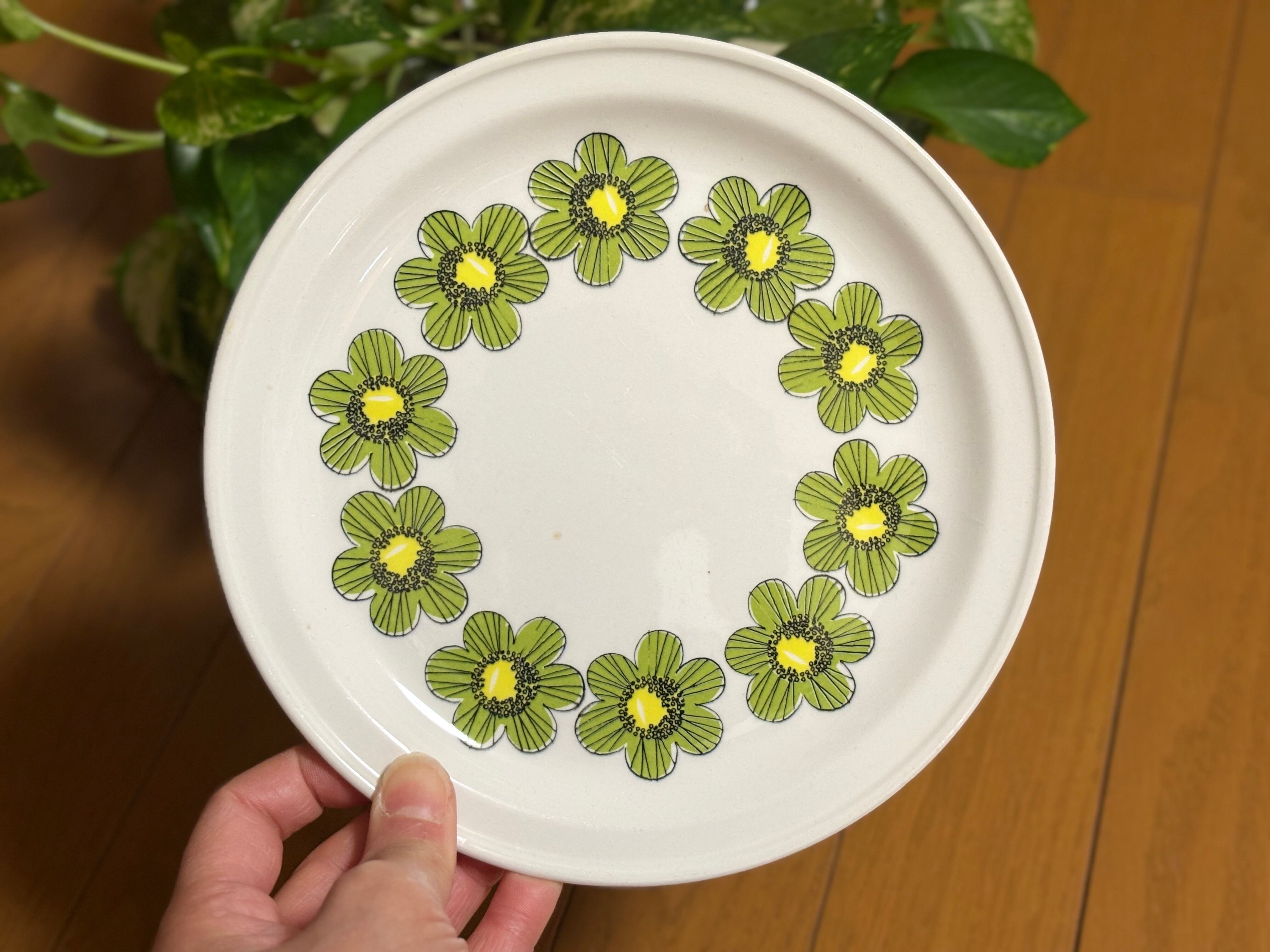 arabia HILKKA 19cm plate | ヒルッカ プレート 草花 ｜0438 | ILO