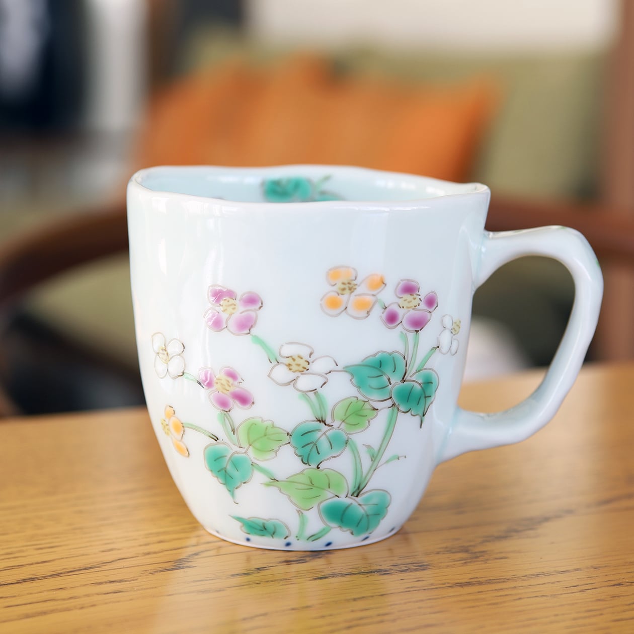 藍水「ベゴニア マグカップ(大)」 うつわ藍水 波佐見焼