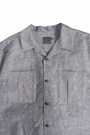 Cotton Linen Open Collar S/S Shirt