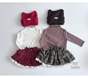 韓国子供服 / 26winter / my bebe / チェックカンカンスカート / キッズ / 冬服 *XS~XL*