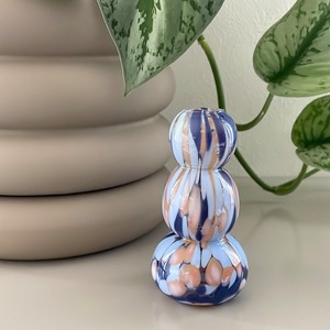 Maria Ida Designs "Glass Blown Icy Coral Mini Vase"
