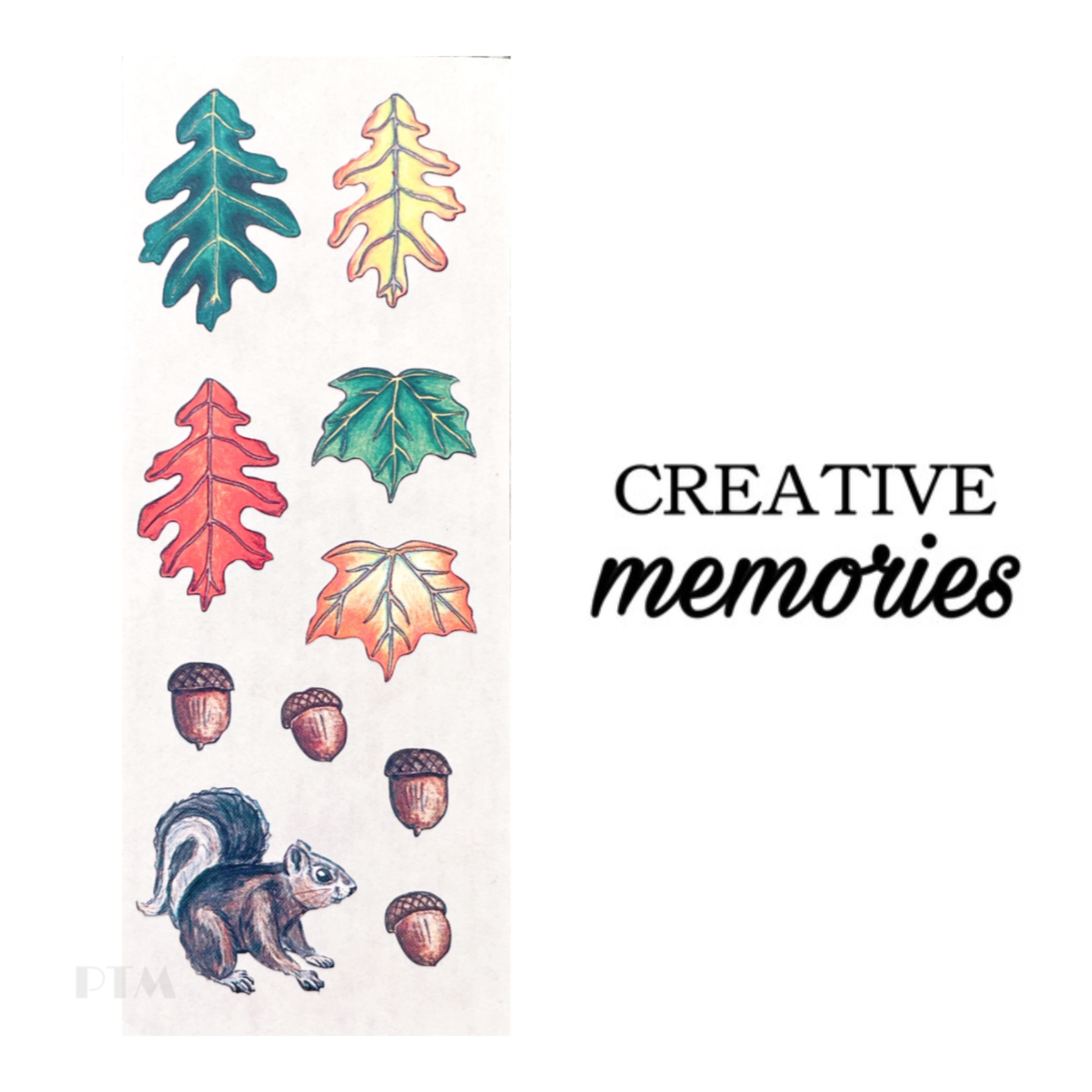 Creative Memories☆リスと枯葉・Squirrels and dead leaves 輸入海外シール