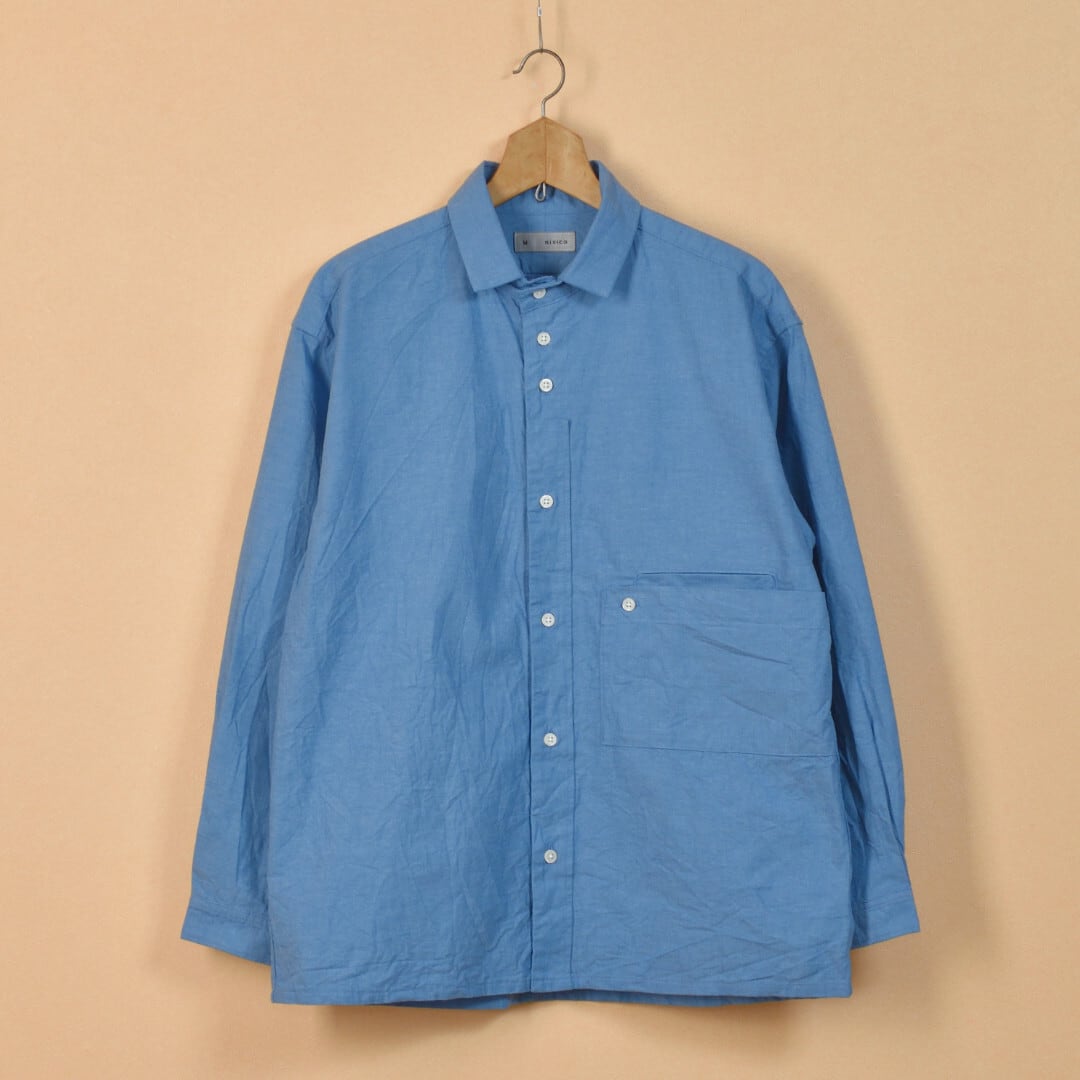 nisica ニシカ レギュラーカラーシャツ・シャンブレー【メンズ】 シンプルながら雰囲気の有るシャツが届きました【送料無料】