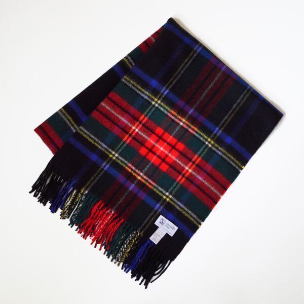 ジョンストンズ Johnstons カシミヤ大判ストール ブラックスチュワート カシミヤ100% black stewart 230220-62