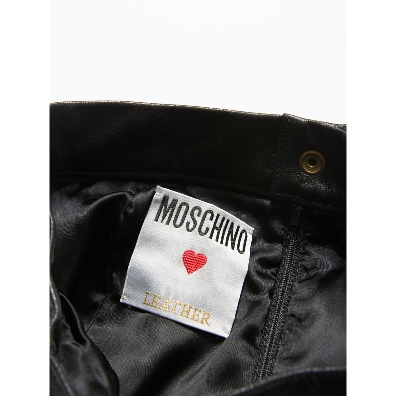 【MOSCHINO】Made in Italy leather pencil skirt（モスキーノ イタリア製レザーペンシルスカート）3b