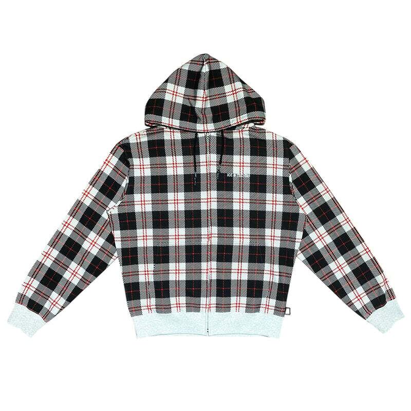 ICE & TECHNO / TARTAN ZIP HOOD