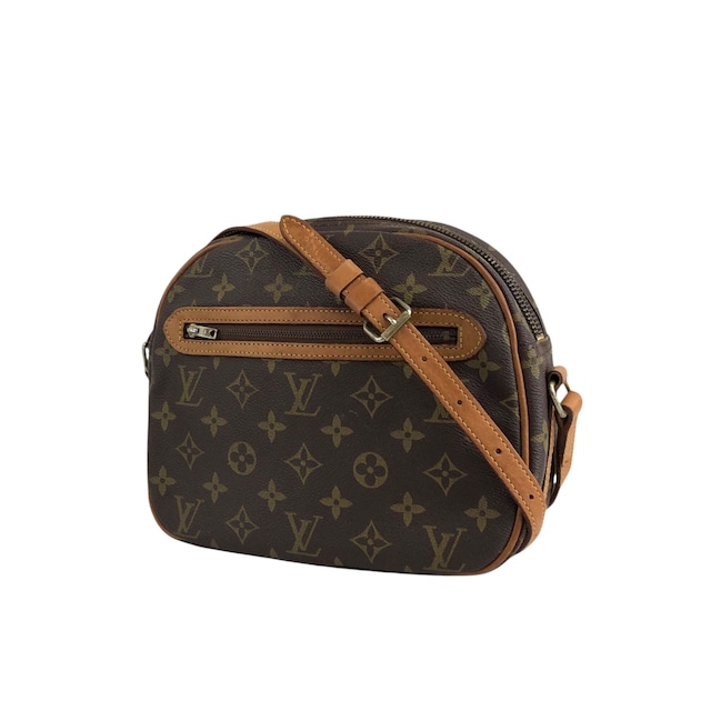 LOUIS VUITTON ルイヴィトン モノグラム ショルダーバッグ ブラウン PVC レザー サンリス M51222 vintage ヴィンテージ オールド uvfdej
