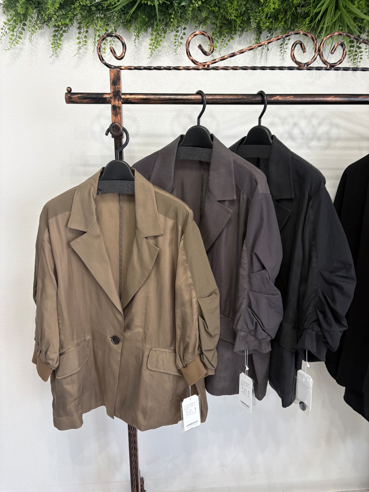 【mimi】 ピーチスキン　ギャザーアームジャケット　21267755