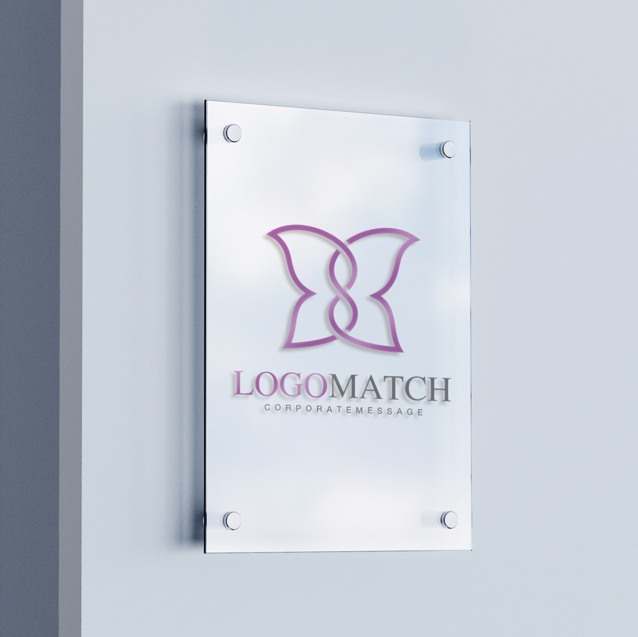 優雅な8の蝶のロゴ