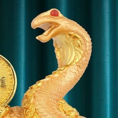 蛇 ヘビ 巳年 干支 置物 オブジェ 金色 ゴールド 財運 金運 開運 運気
