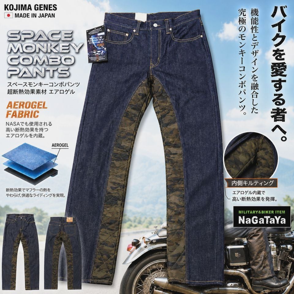 児島ジーンズ KOJIMA GENES スペースモンキーコンボパンツ エアロゲル