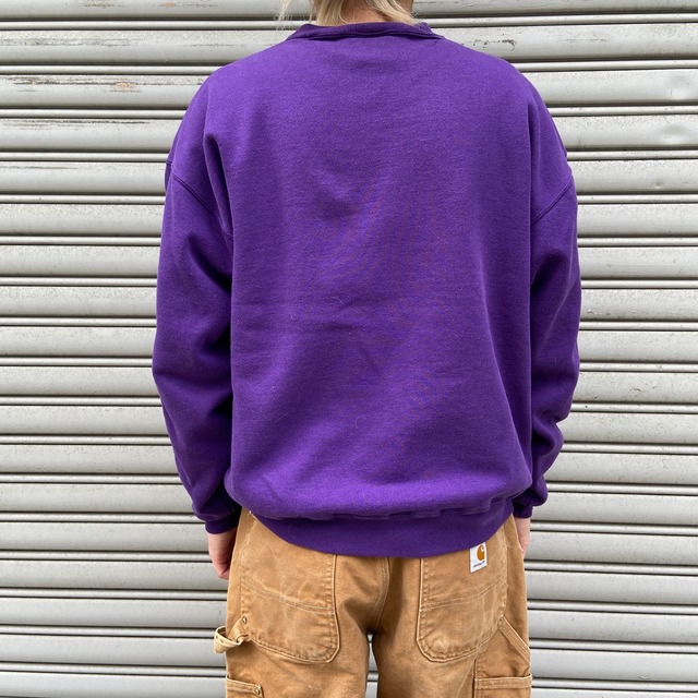 90s USA製☆ディズニー　ファンタジアミッキーマウス　スウェット　紫　M