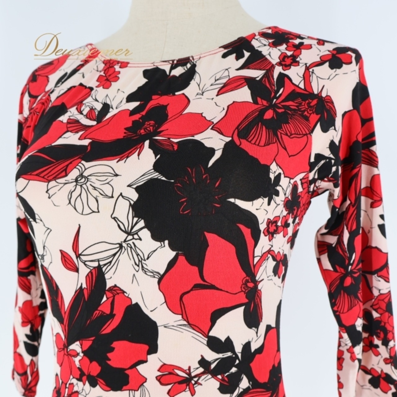 社交ダンス 衣装 レオタード ピンク系 チャコット Chacott 花柄 トップス 上品 レッスン 練習 黒 赤 ストレッチ 伸縮 七分袖 日本製 かわいい 華やか 鮮やか ダンス衣装 薄ピンク バレエ レッド系 ブラック系