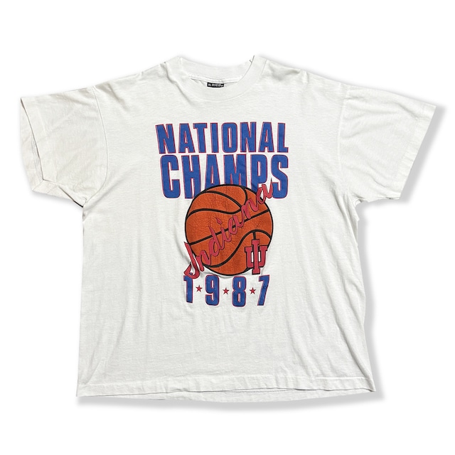 Indiana University -1987 National CHAMPS- Printed T-shirt. SCREEN STARS