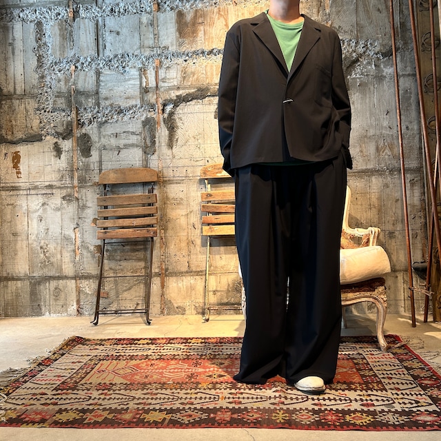 Dessin de Mode【デッサン ド モード】 | ノッチドラペルシングルアンコンジャケット (ウール/ BLACK /18DJK-193N SIZE:3)。