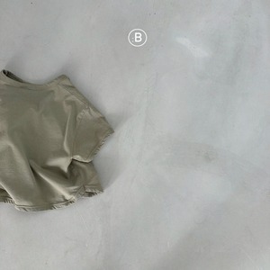 【Bella bambina】ふんわりシルエットの無地T カーキ 80~130cm 240723