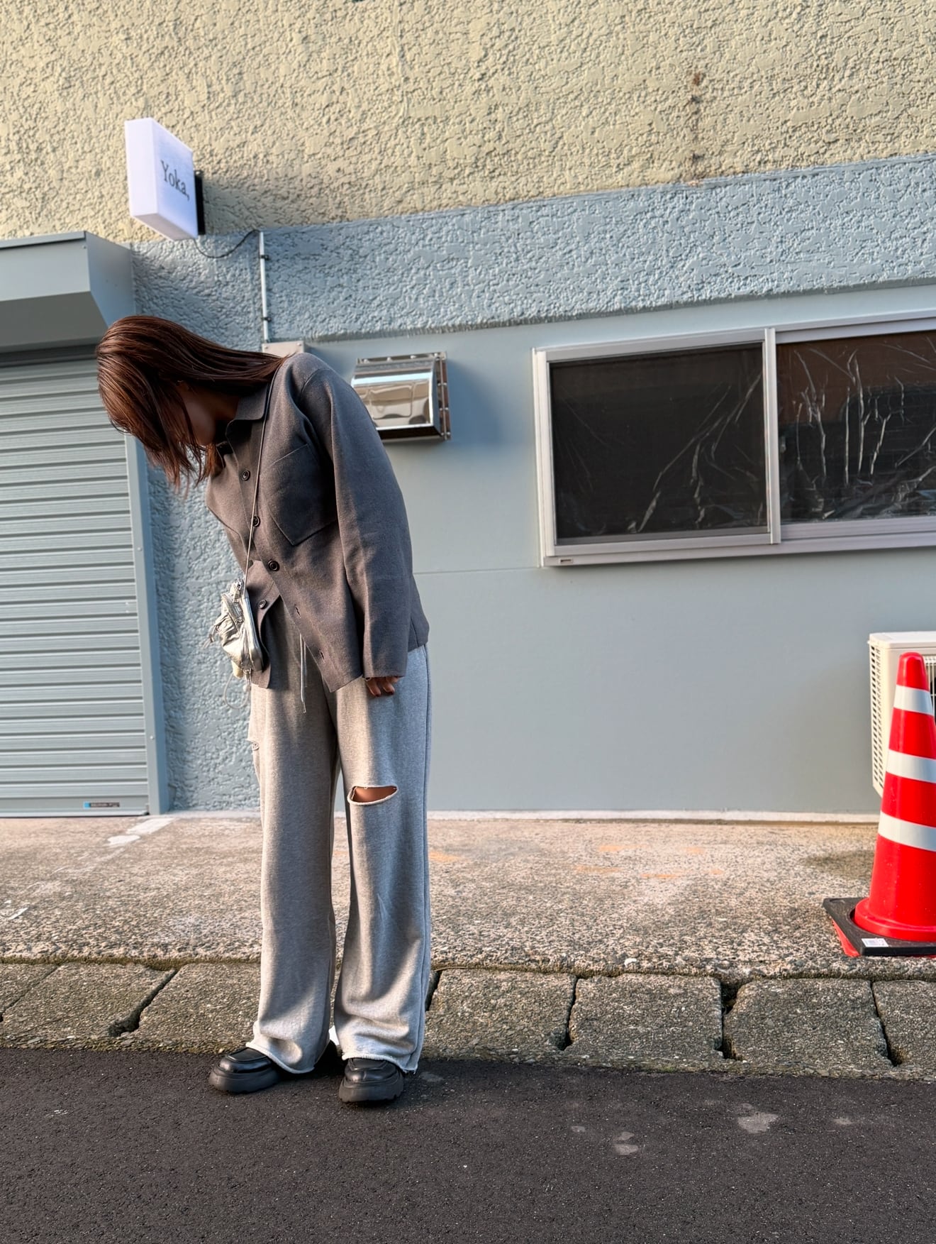 【otonafuku】※予約 damage sweat pants