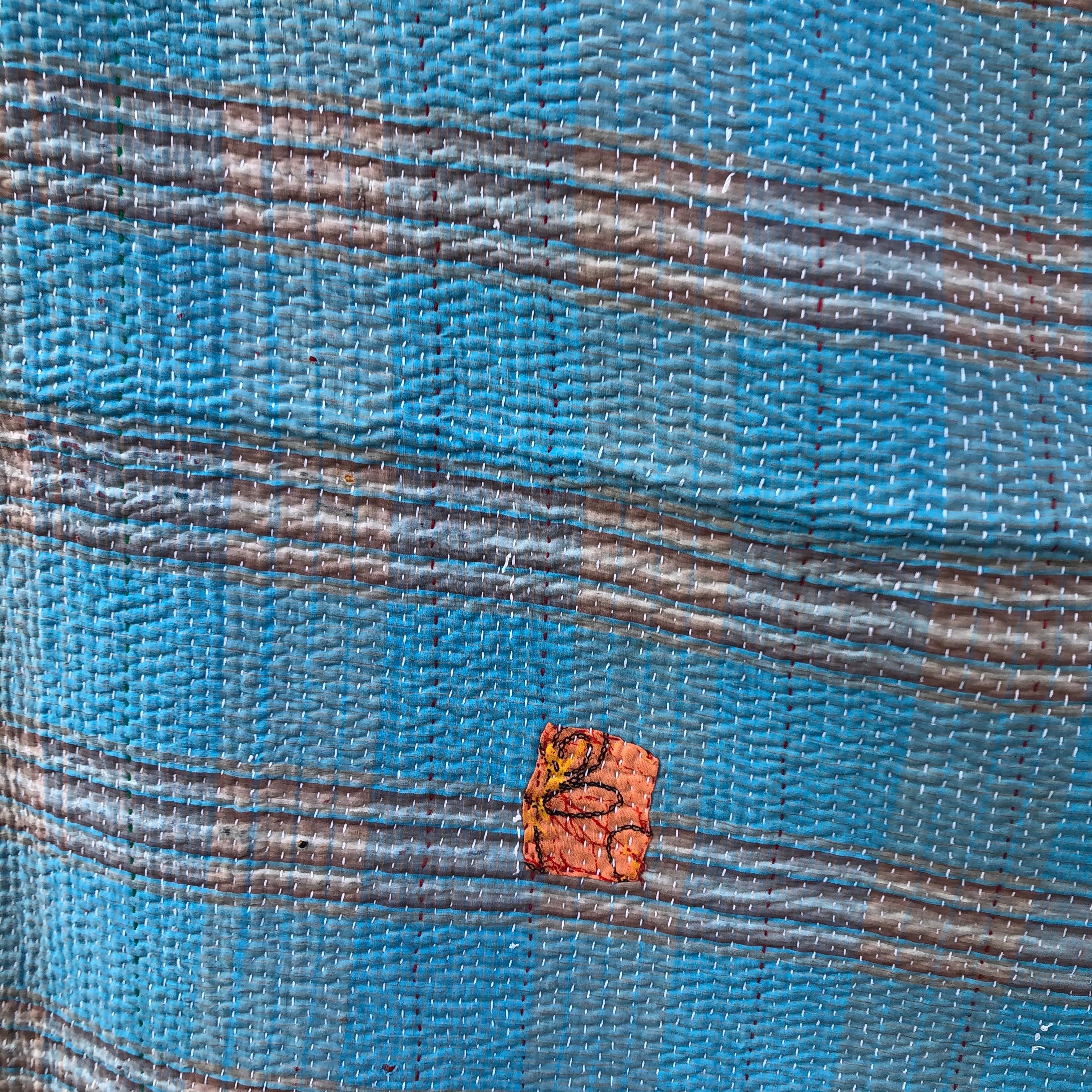 Vintage】カンタ刺繍のラグまる⑩ | Re-SHOP