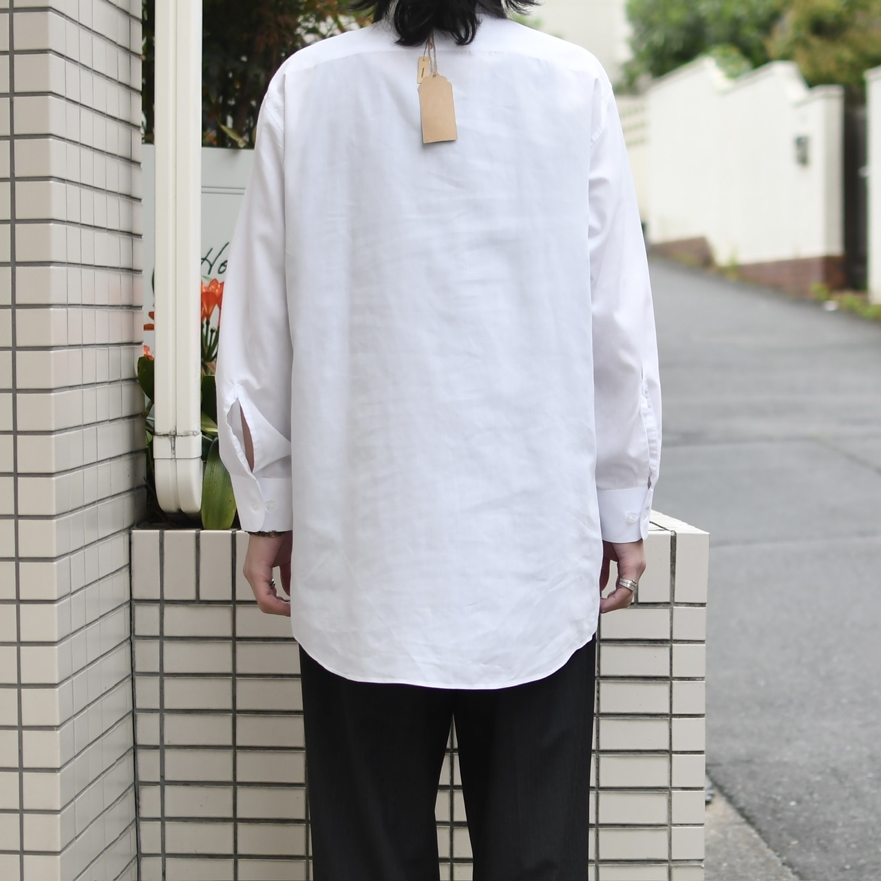 SAVVI pleats dress shirt white
