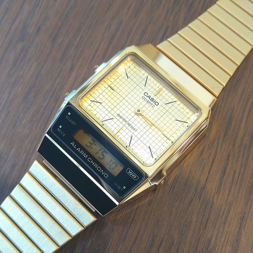 CASIO ANA-DIGI GOLD