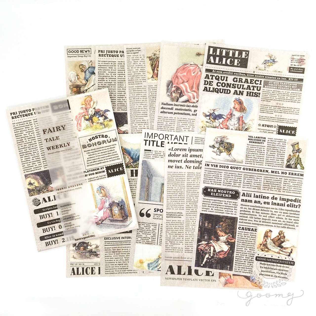 【D-281】lien様　デザインペーパー　アリス D-281】lien様デザインペーパーアリス