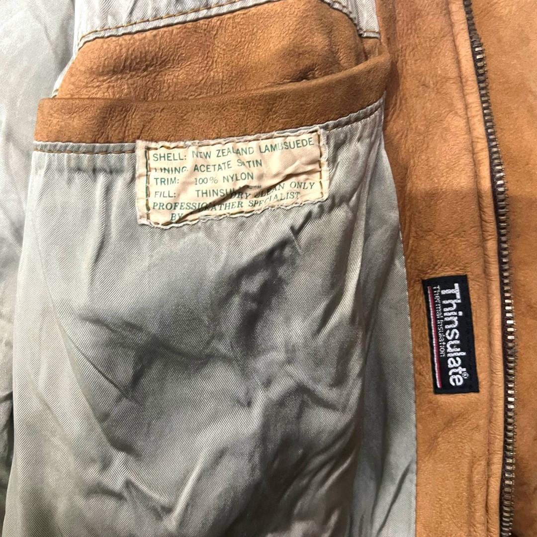 70s 80s エルエルビーン スウェードジャケット 38 M相当 キャメル L.L.Bean ショート丈 G9タイプスイングトップ  ドリズラージャケット 短丈 ブルゾン ハリントンジャケット