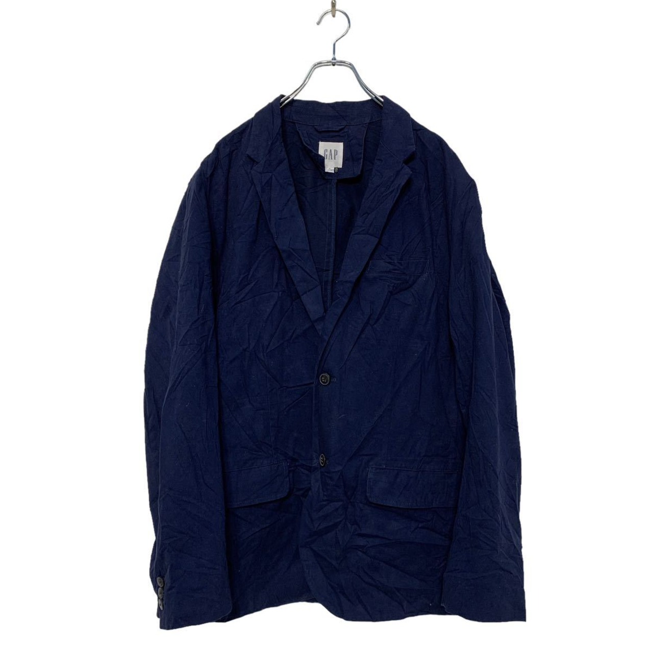 GAP 無地 テーラードジャケット XL ビッグサイズ ネイビー ギャップ 