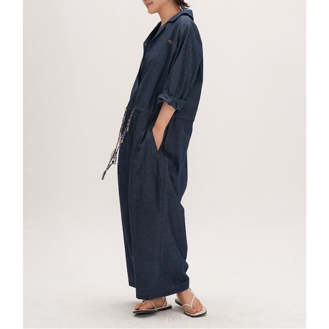 loose-fitting denim all-in-one 10972