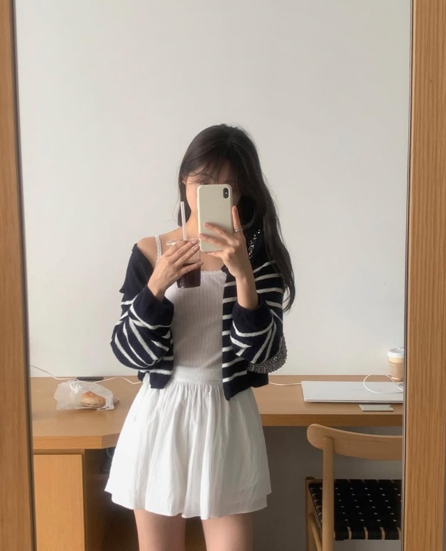 (LITER) slow stripe cardigan / 2color