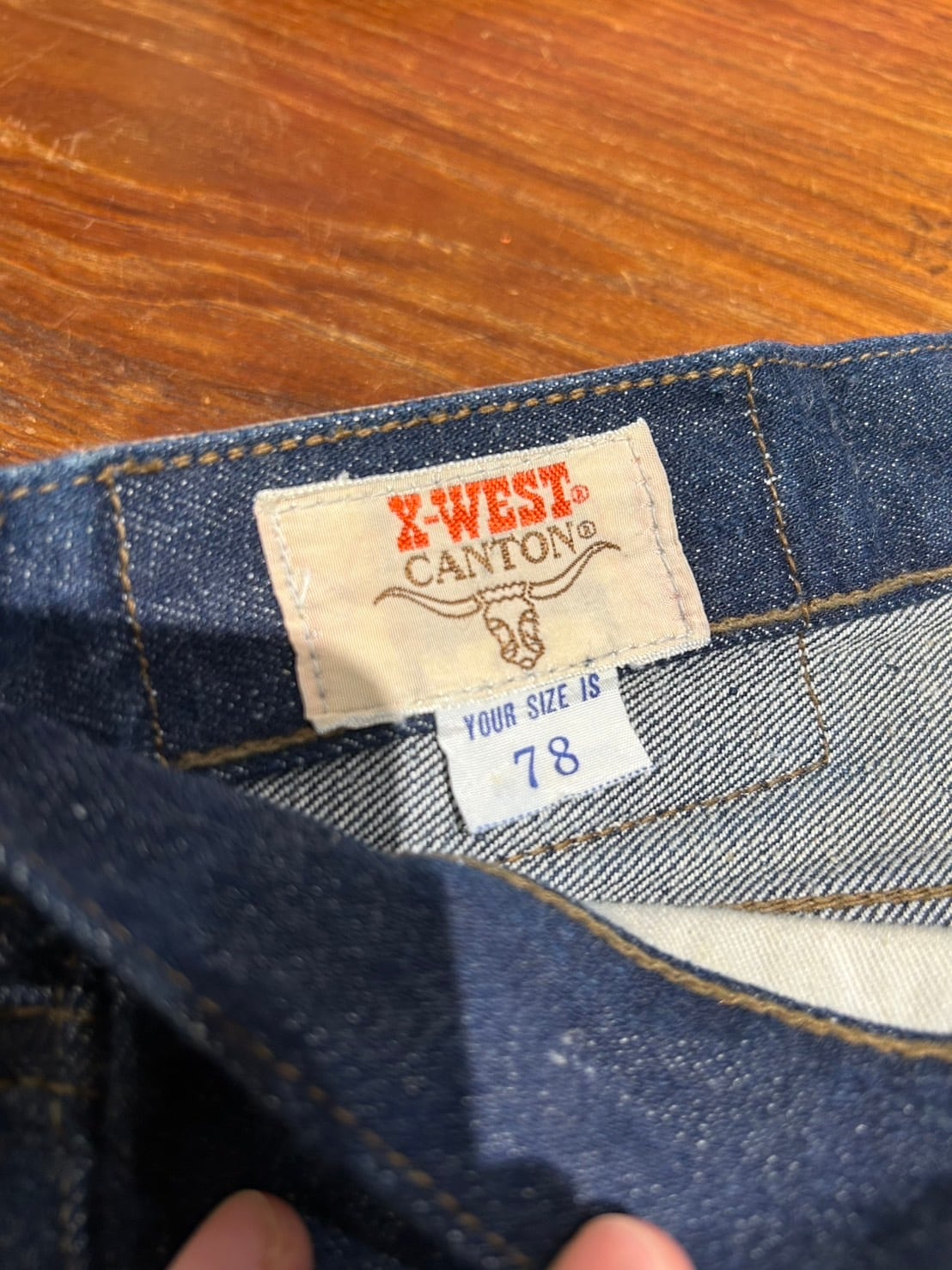 PT618)70's CANTON X-WEST western flare denim made in Japan / W31 PT618)70's CANTON X-WEST western flare denim made in Japan / W31