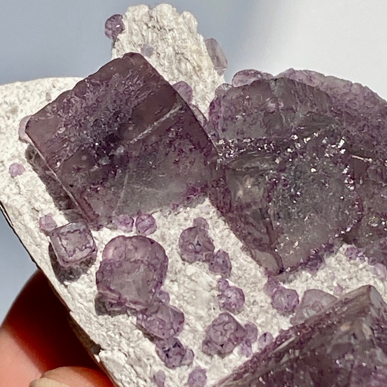 フローライトと石英の結晶キャンドルクォーツ フローライト共生キャンドルクォーツの原石標本 Candle Quartz Rough