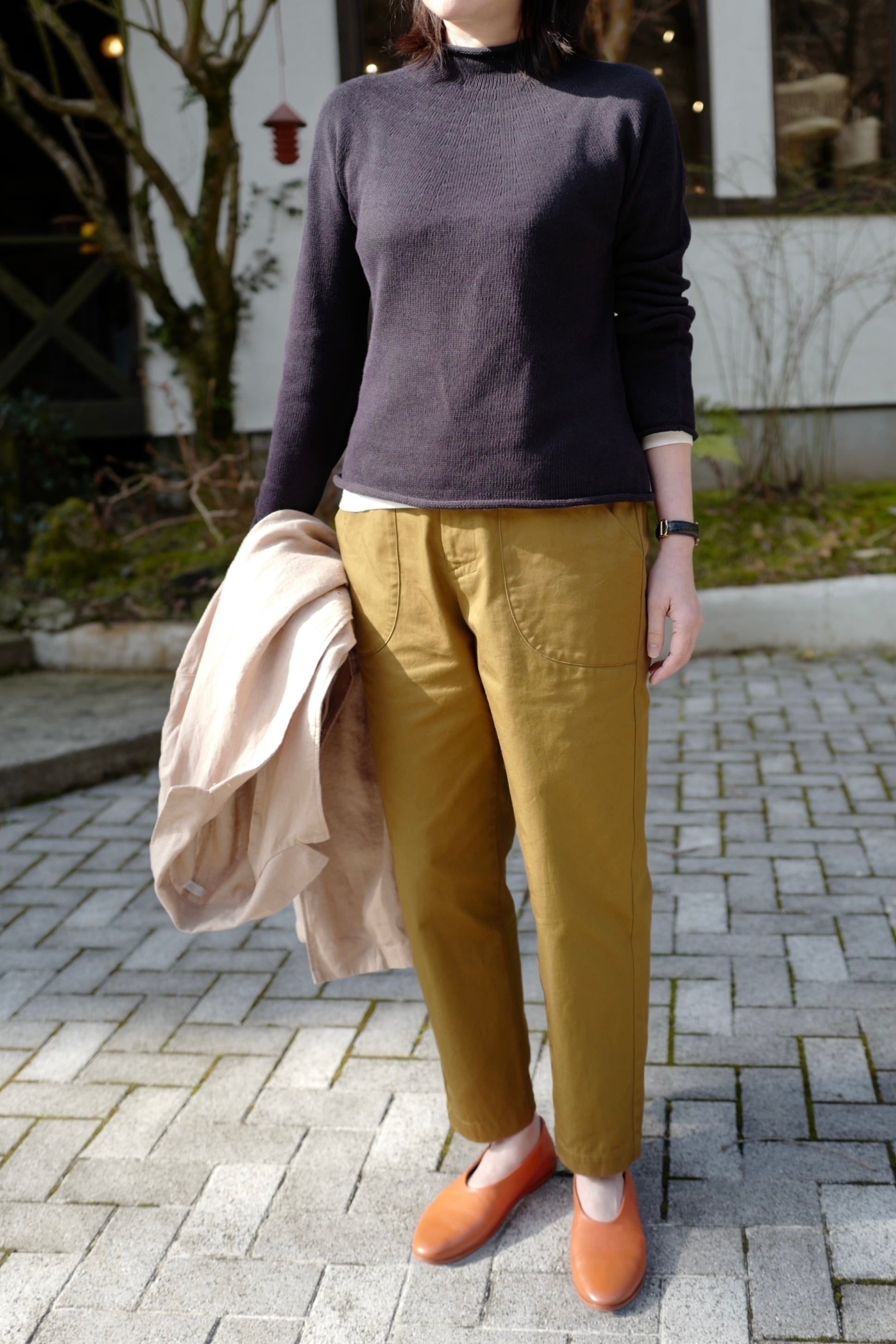 HAU ｜cotton work pants（brown, ivory, navy）働き者パンツ | robin ASO