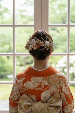 oshiroibana髪飾り 卒業式 袴 振袖 成人式 白無垢 色打掛 和装 ヘアパーツ ヘッドドレス 白無垢