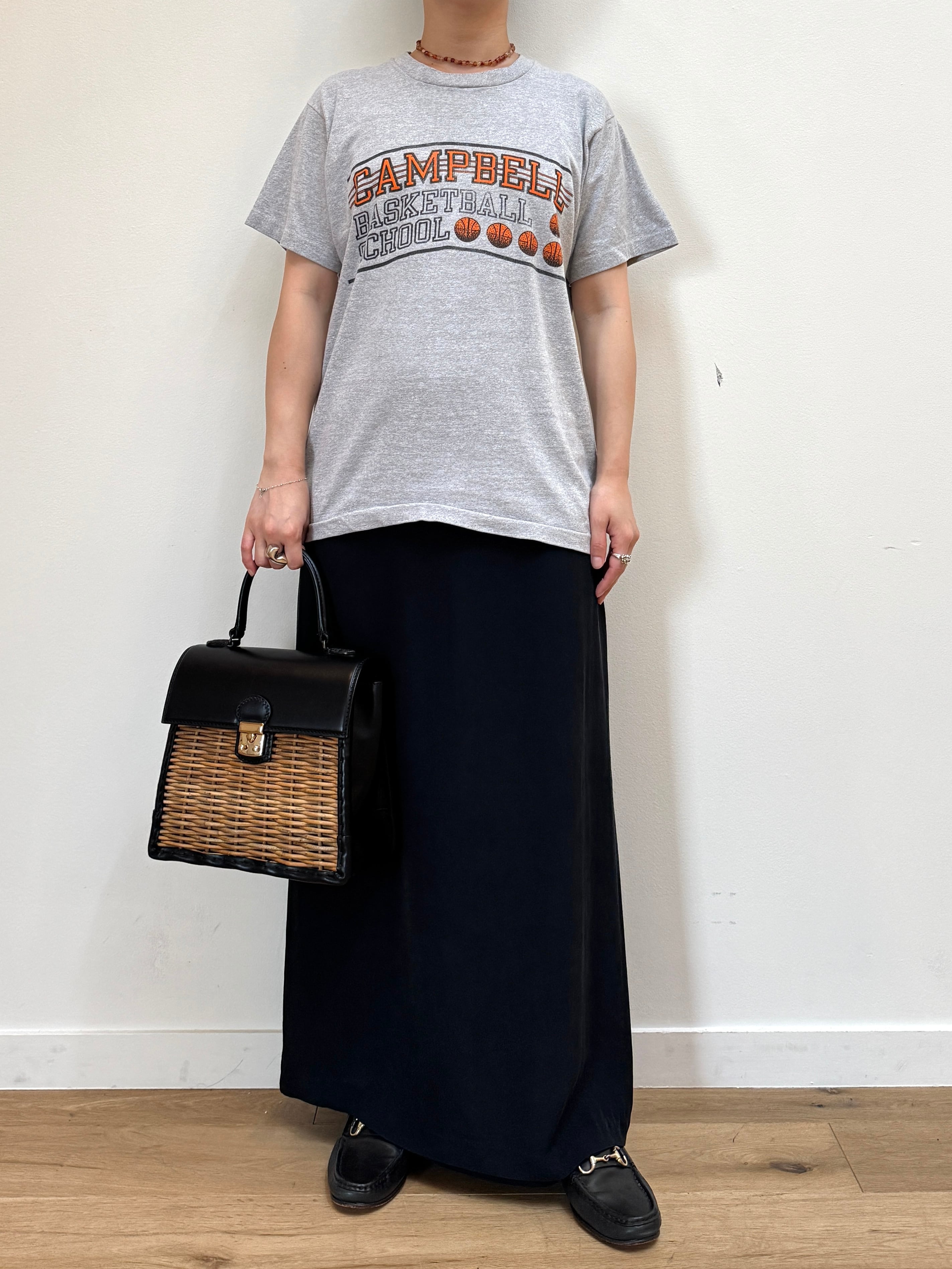 CU12-6 USED BASKETBALL TEE "CAMPBELL" -GRAY-